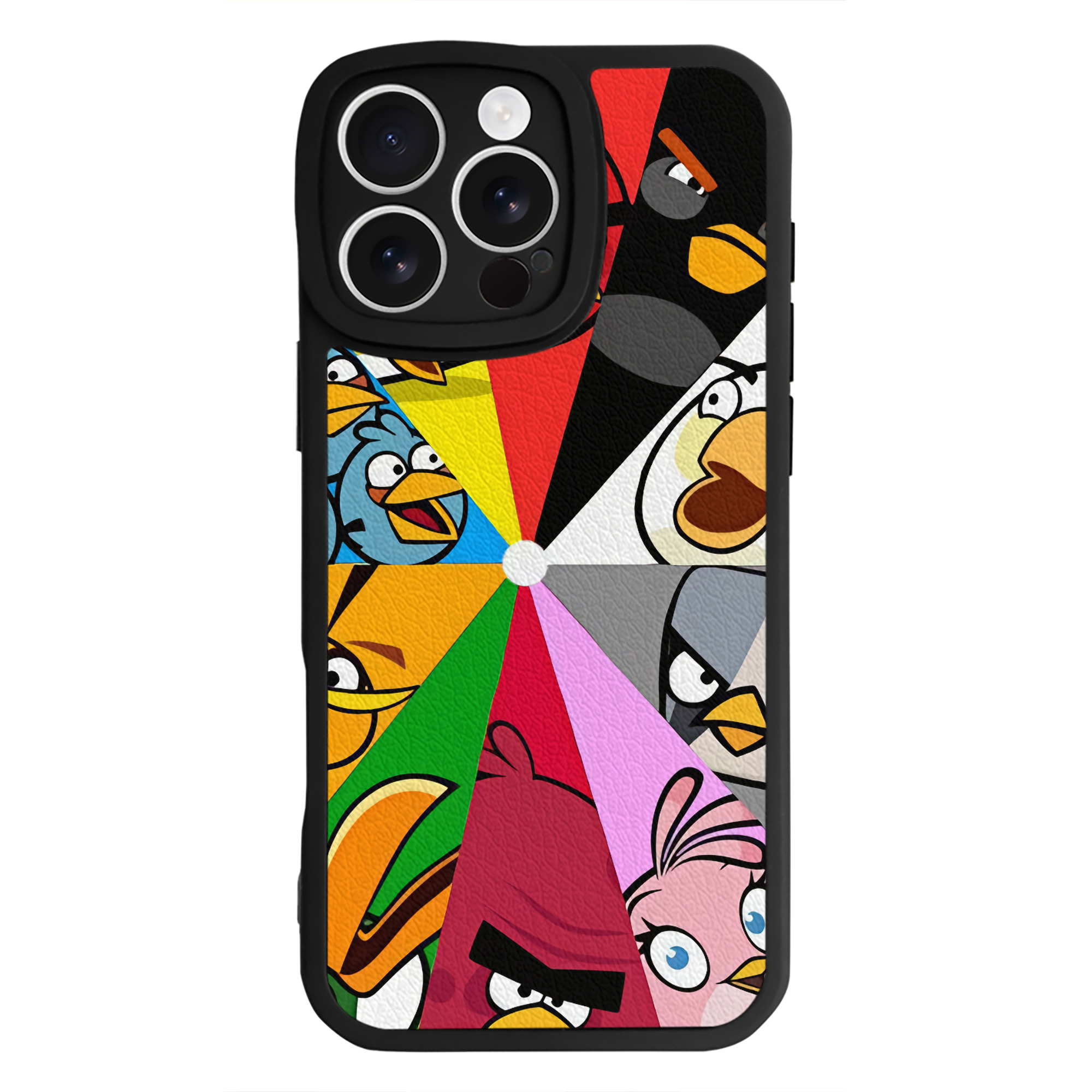 （画像用） Angry Birds アングリーバード 【iPhone 16シリーズ対応】シリコンスマホケース（レザー調） 材質：シリコン